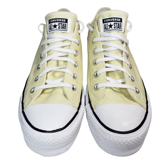 Converse All Stars platform Chuck Taylor, lemon yellow, women's size 10 low top - Picture 4 of 7